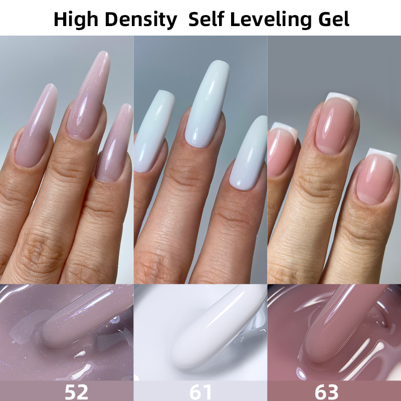 Nail Art Violet - MSHARE 50g สีชมพู Builder เล็บเจลสําหรับเล็บสีขาวสีม่วงความหนาแน่นสูง Self-Leveling