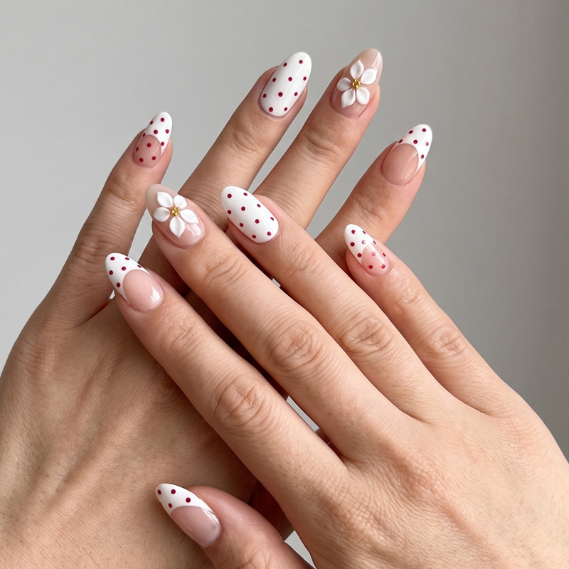 เล็บปลอมยอดนิยมสำหรับตกแต่งเล็ - Nail Art Red Wine บทวิจารณ์และราคา