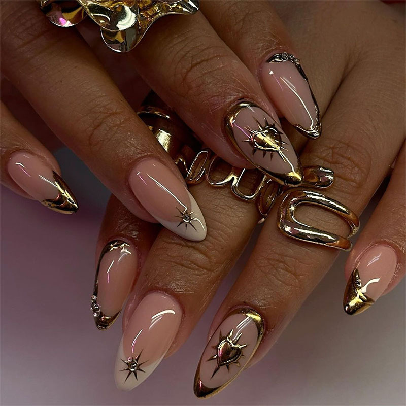 ชุดเล็บปลอมทรงอัลมอนด์สีแดงไวน - Nail Art Red Wine บทวิจารณ์และราคา