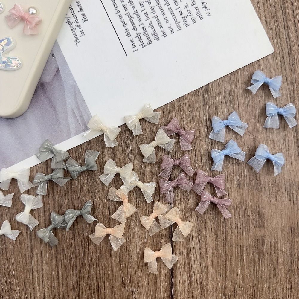 10 ชิ้นที่มีสีสันโบว์ Pearlesc - Nail Art French บทวิจารณ์และราคา