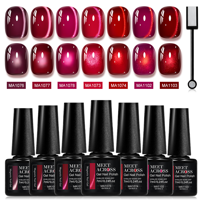 เซ็ตยาทาเล็บเจล 7 มล. 7 ชิ้น เ - Nail Art Red Wine บทวิจารณ์และราคา