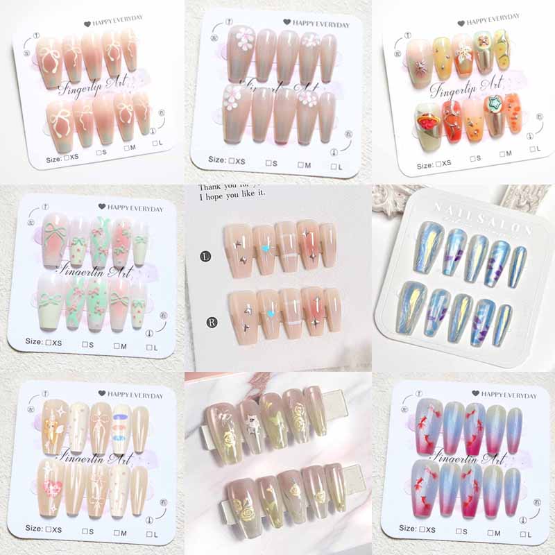 10 ชิ้นผู้หญิงสไตล์ฝรั่งเศส Hi - Nail Art French บทวิจารณ์และราคา