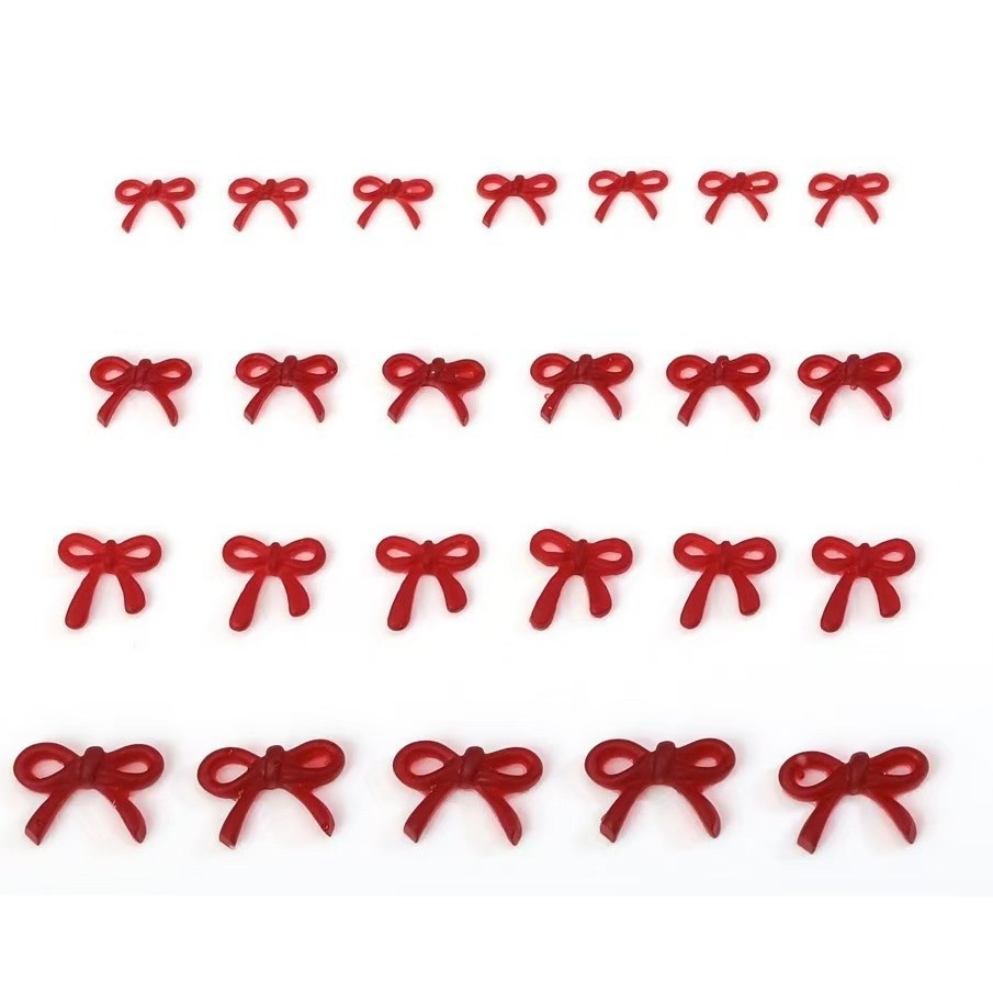 อุปกรณ์ตกแต่งเล็บรูปโบว์สีแดงไ - Nail Art Red Wine บทวิจารณ์และราคา