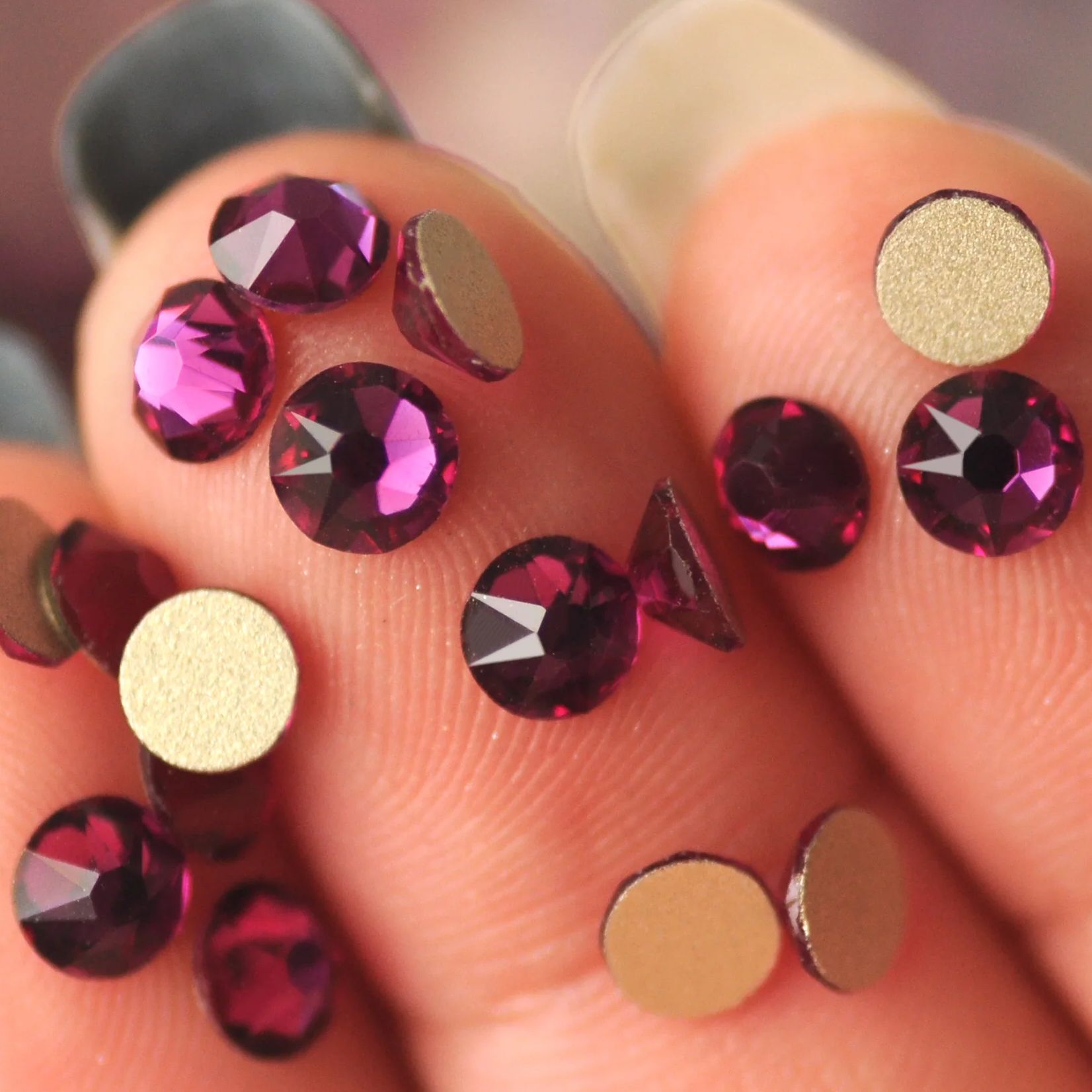 คริสตัล Xirius 8 ขนาดใหญ่ 8 ขน - Nail Art Fuchsia บทวิจารณ์และราคา
