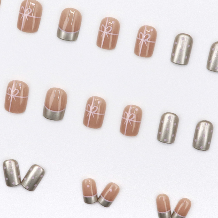 เล็บปลอมทรงสี่เหลี่ยมสั้นสำหรั - Nail Art French บทวิจารณ์และราคา