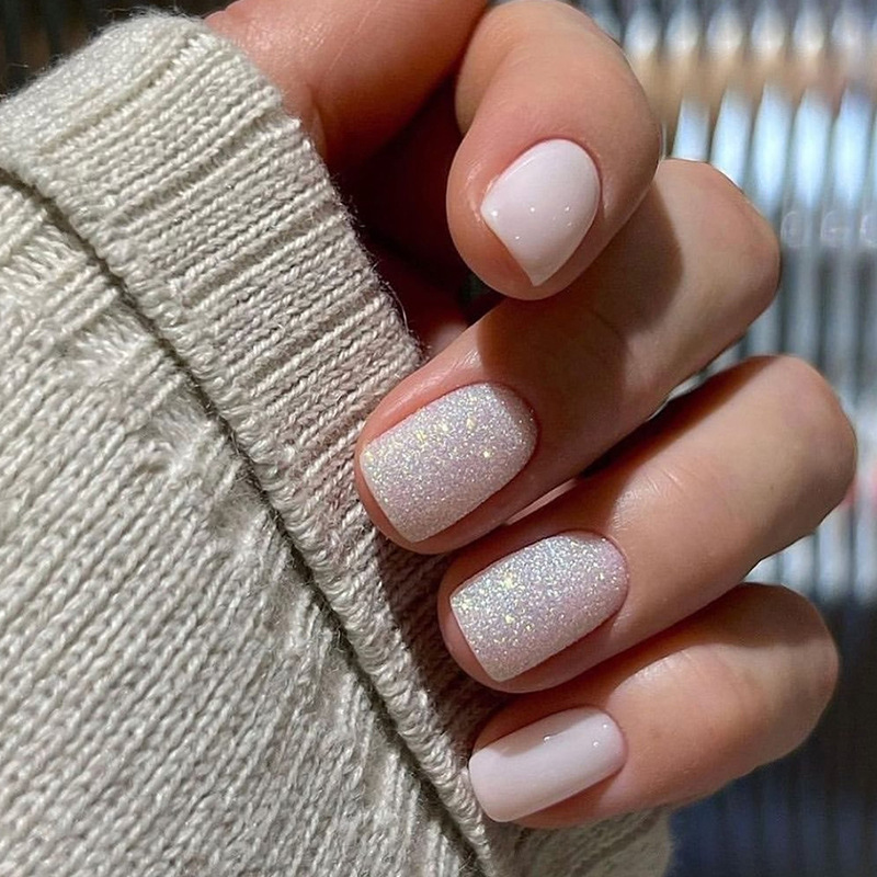 เล็บปลอมแบบสั้น 24 ชิ้น/ชุด สำ - Nail Art French บทวิจารณ์และราคา