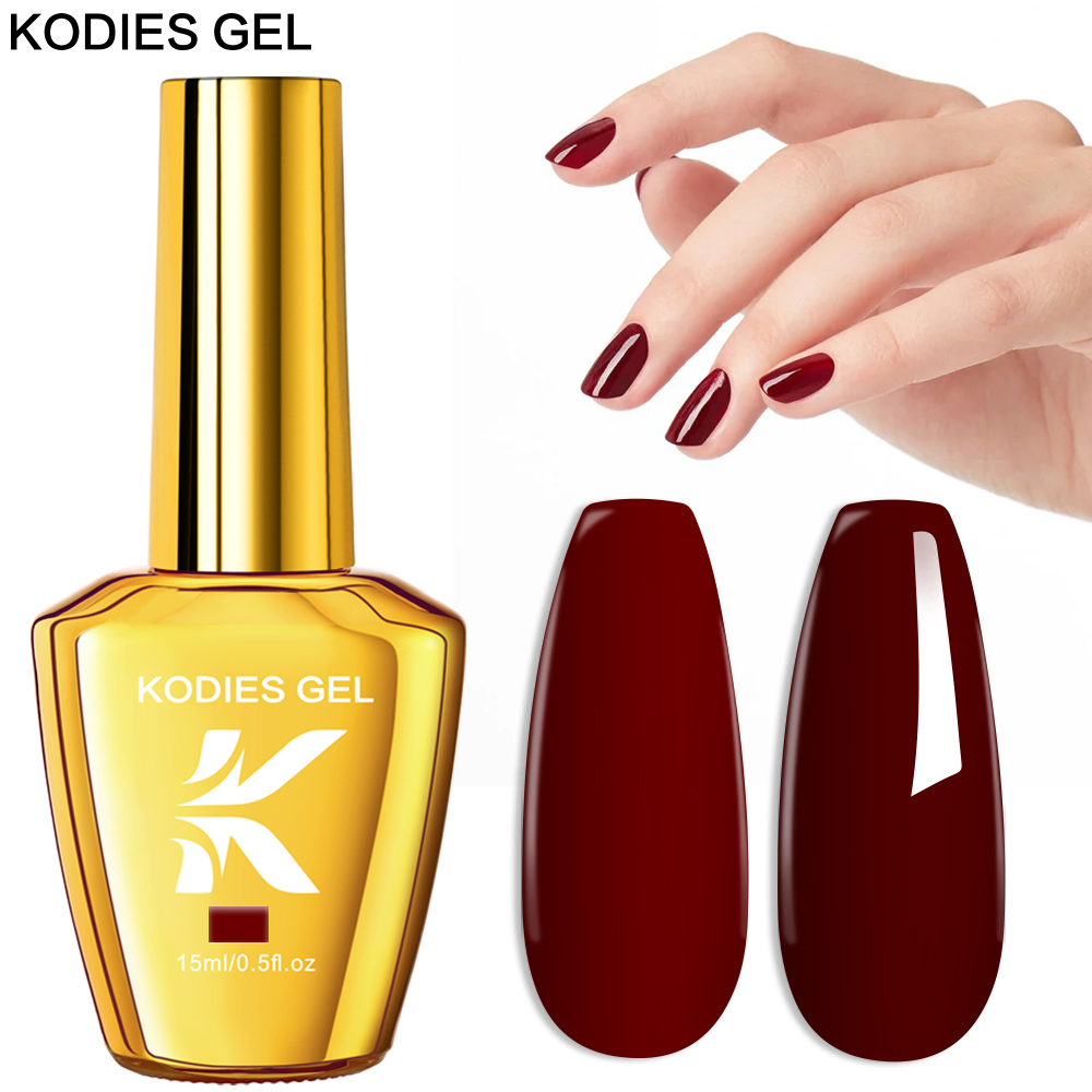 KODIES GEL Burgundy สีแดงเจลเล - Nail Art Red Wine บทวิจารณ์และราคา