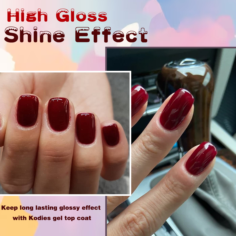 KODIES GEL Burgundy สีแดงเจลเล - Nail Art Red Wine บทวิจารณ์และราคา
