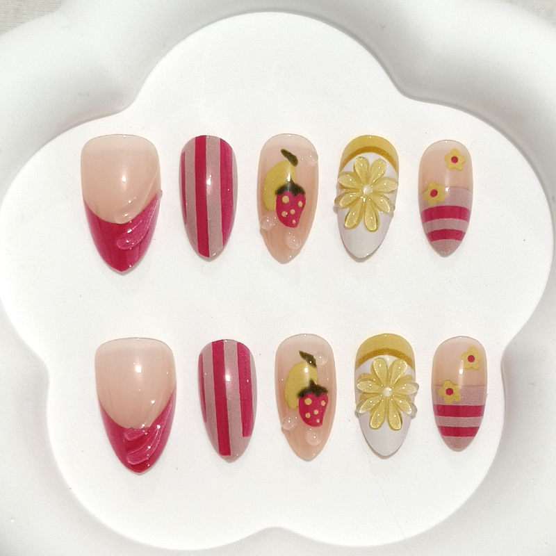 สติกเกอร์ติดเล็บลายหัวใจน่ารัก - Nail Art French บทวิจารณ์และราคา
